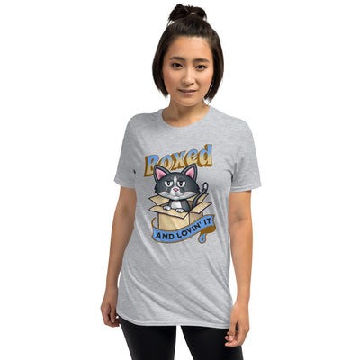 Cute Boxed Kitty Cat Unisex T-Shirt