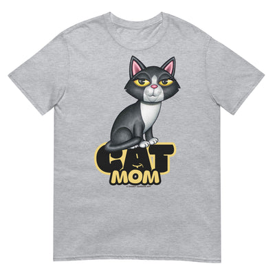 Cute Black and White Tuxedo Cat Mom Unisex T-Shirt