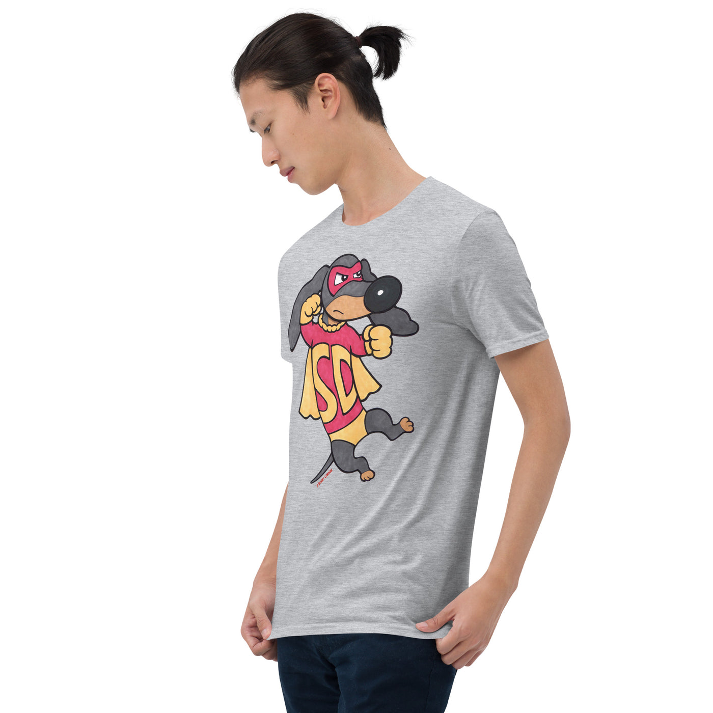Cute Funny Super Doxie Dachshund Hero Unisex T-Shirt
