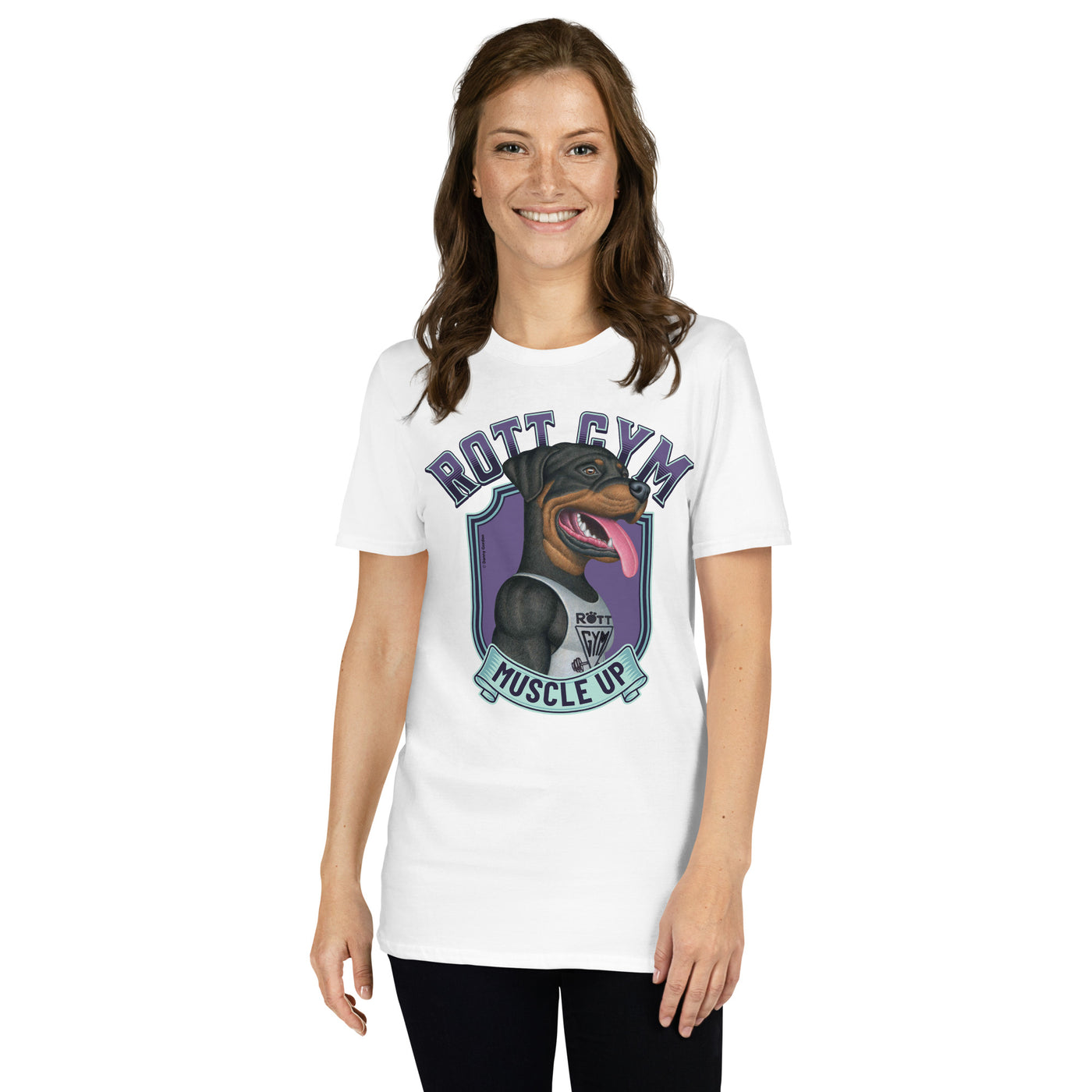 Cute Muscular Rottweiler Rott Gym Unisex T-Shirt