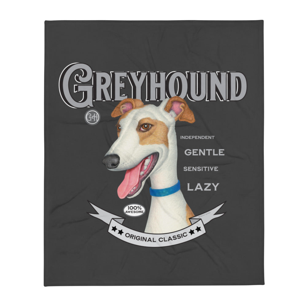 Vintage Greyhound Throw Blanket