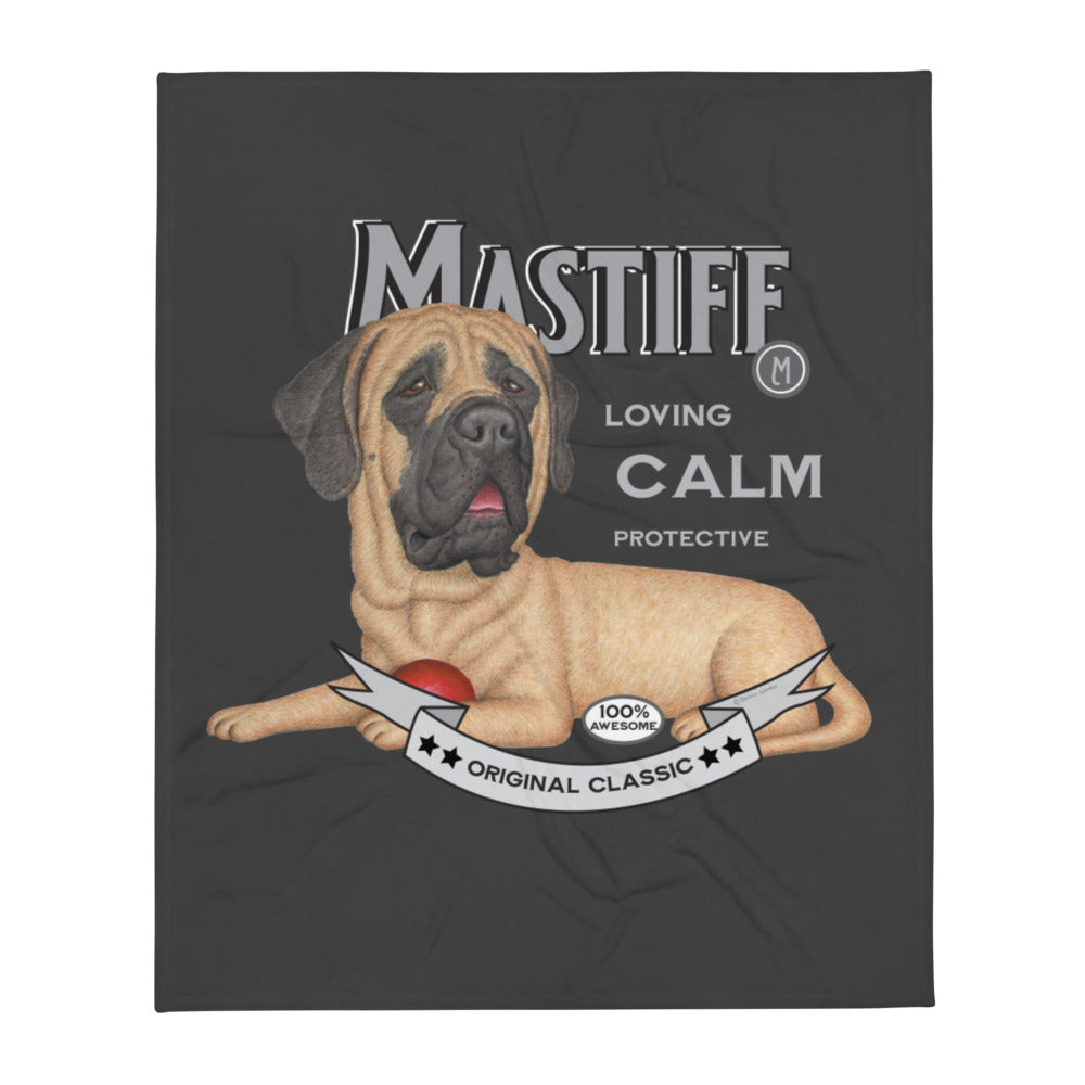 Vintage Mastiff Throw Blanket