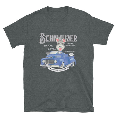 Classic retro Vintage Schnauzer dogUnisex T-Shirt
