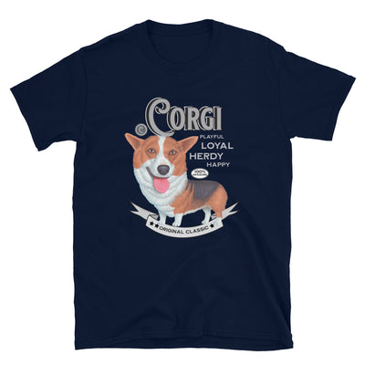 Funny Cute Corgi Dog on a Vintage Corgi Unisex T-Shirt