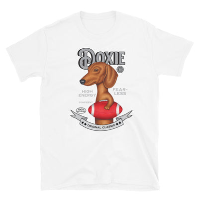 Classic football Doxie Dog on a funny Vintage Dachshund Unisex T-Shirt
