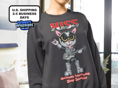 Hip Cat Graphic Sweatshirt Fun Design for Cat Lovers