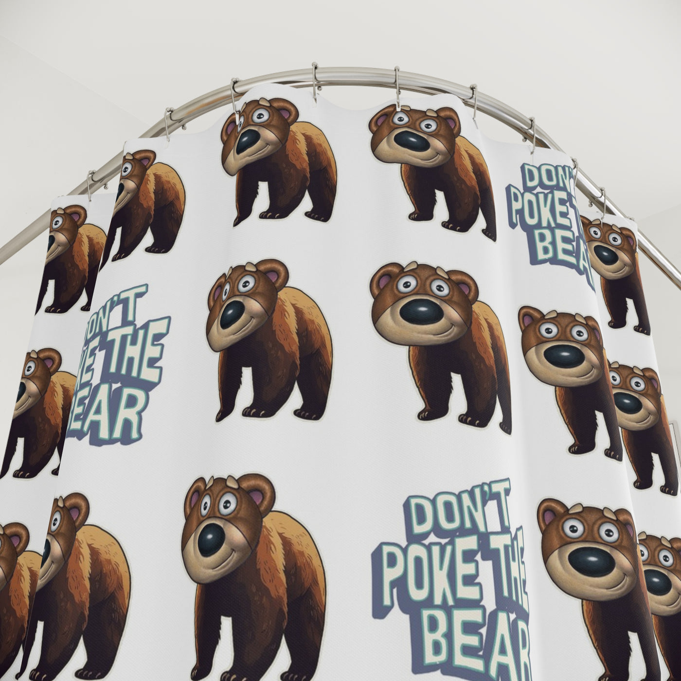 Cute Brown Bear with Don't Poke The Bear Text