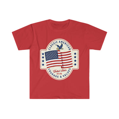 Cute Red white and blue American Unisex T-Shirt