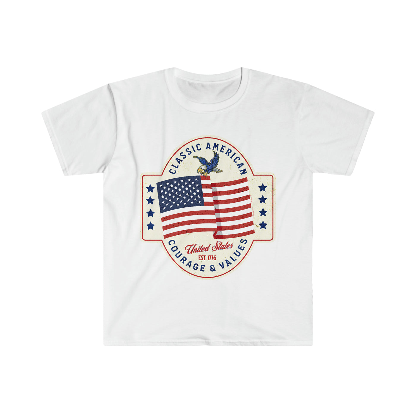Cute Red white and blue American Unisex T-Shirt