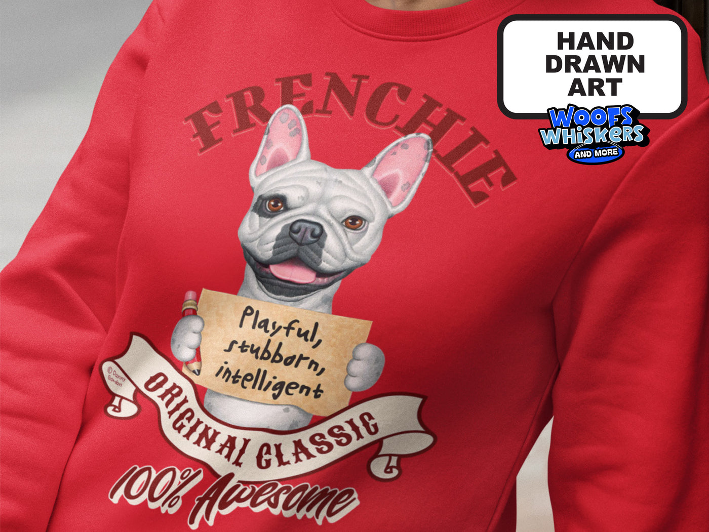 Playful Stubborn Intelligent Frenchie Original Classic