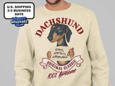 Dachshund Brave Fearless Original Classic 100% Awesome