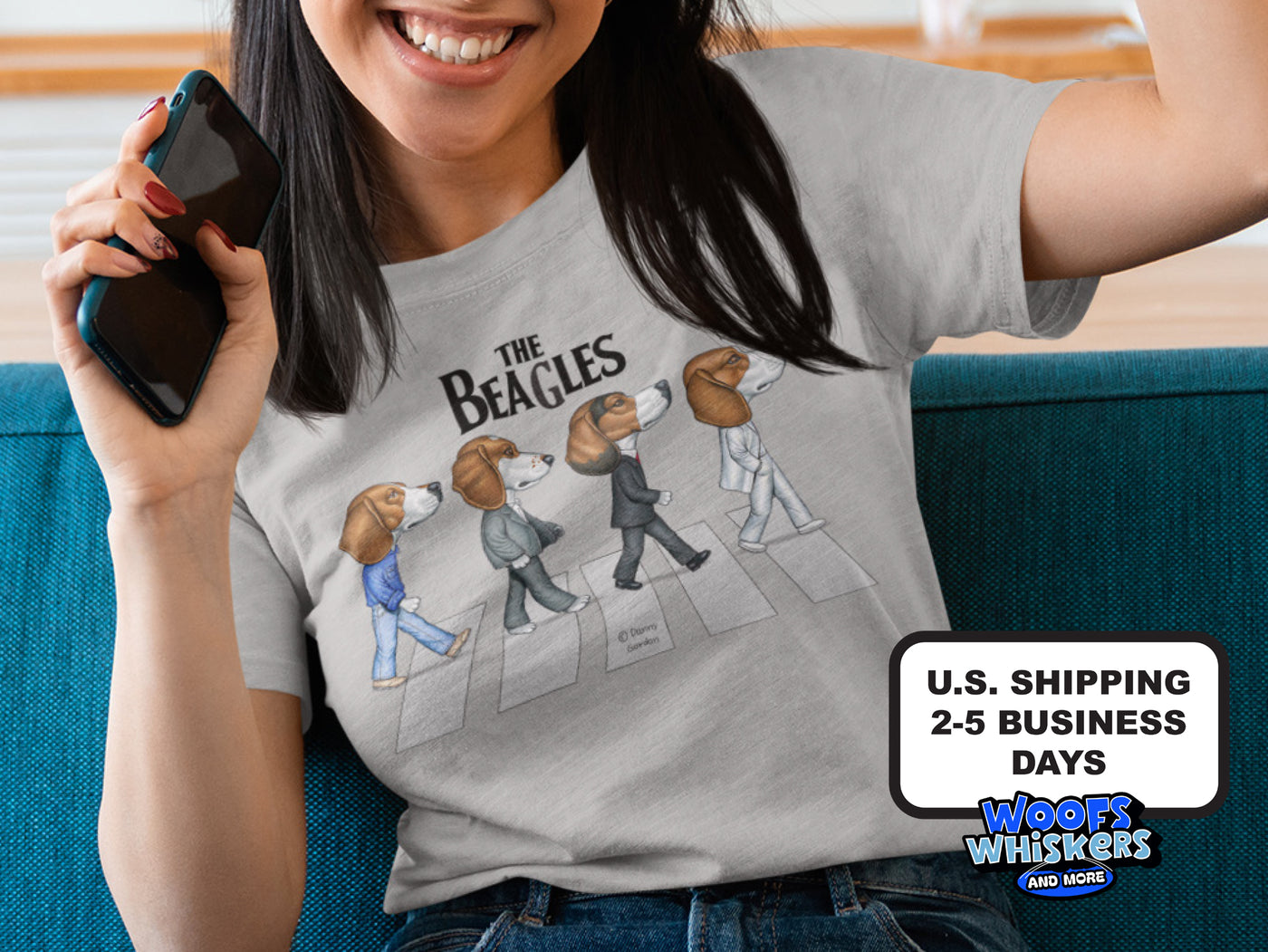 The Beagles Funny Dog Band Parody Illustration T-Shirt