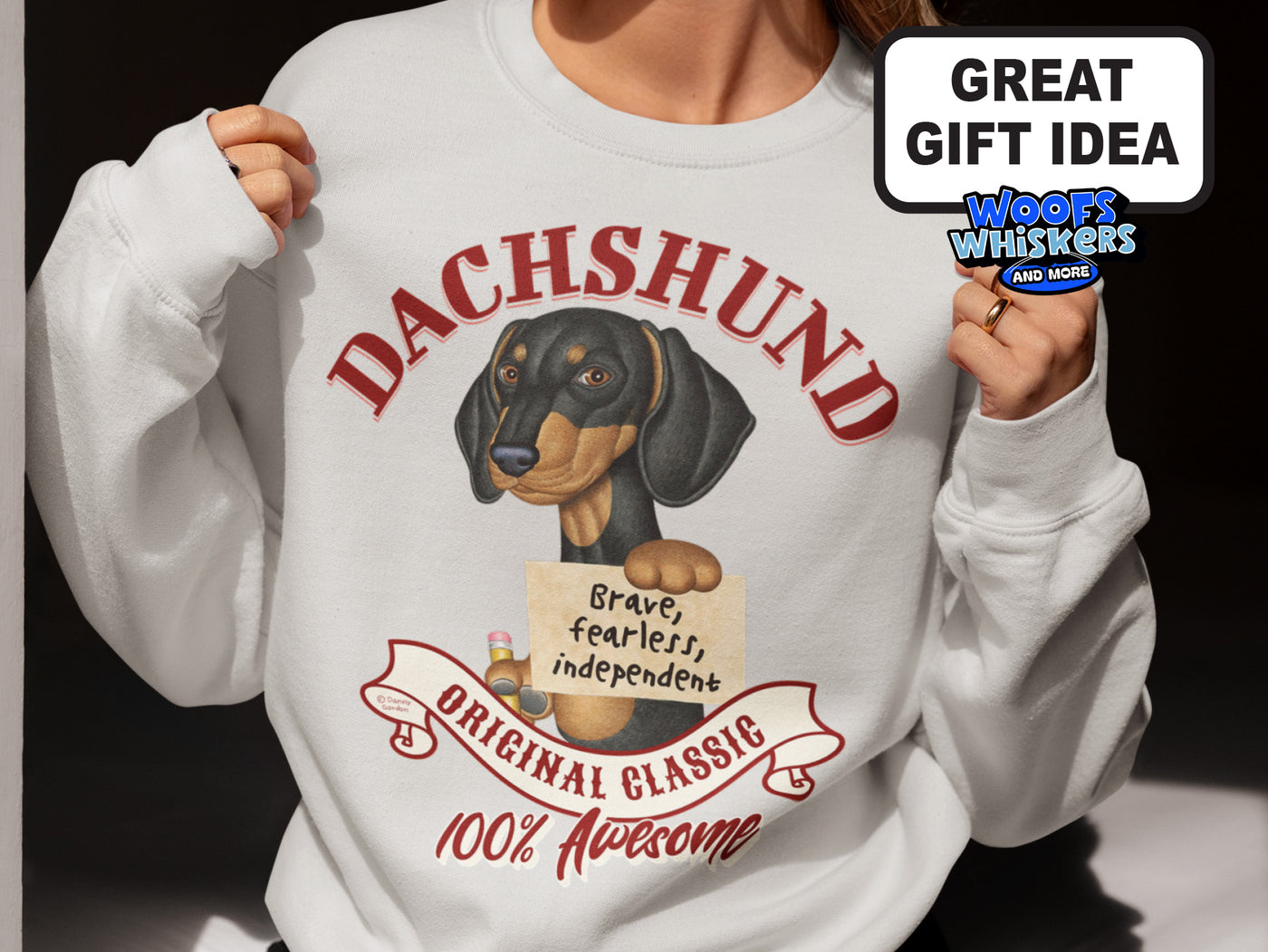 Dachshund Original Classic 100 Percent Awesome Sweater