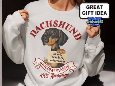 Dachshund Original Classic 100 Percent Awesome Sweater