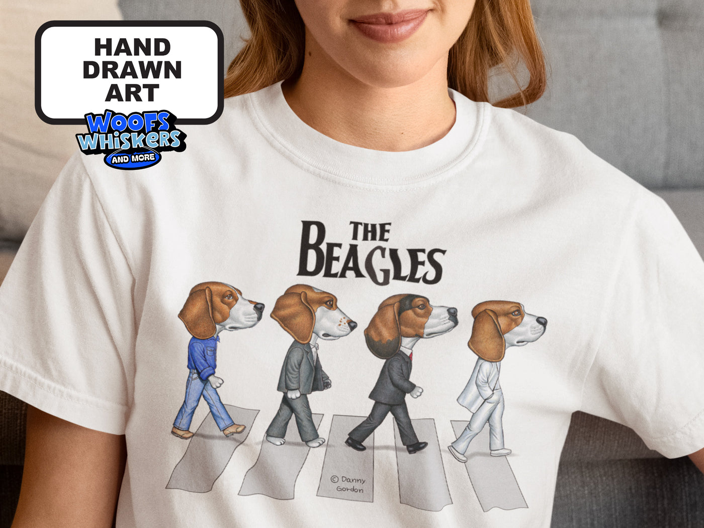 The Beagles parody band themed graphic tee