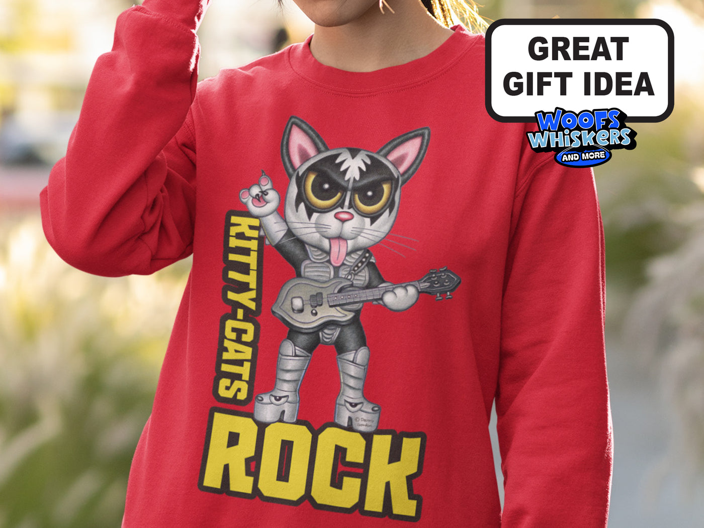 Kitty-Cats Rock Graphic Design Sweatshirt