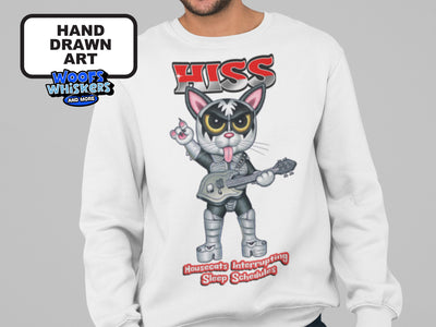 HISS Housecats Interrupting Sleep Schedules sweatshirt