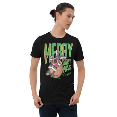 Cute Funny Doxie Merry Christmas Unisex T-Shirt