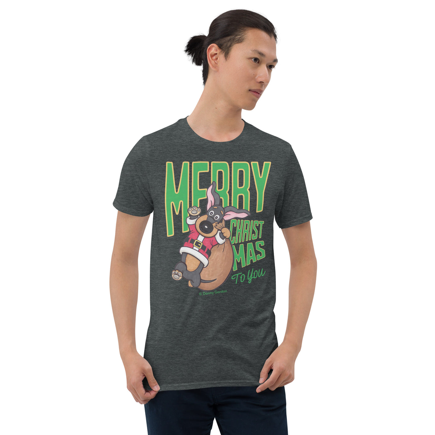 Cute Funny Doxie Merry Christmas Unisex T-Shirt