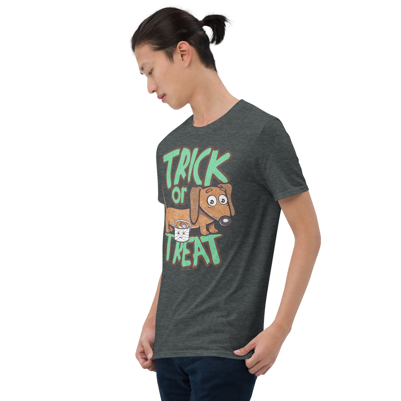Funny Cute Doxie Dachshund with trick or treat Unisex T-Shirt