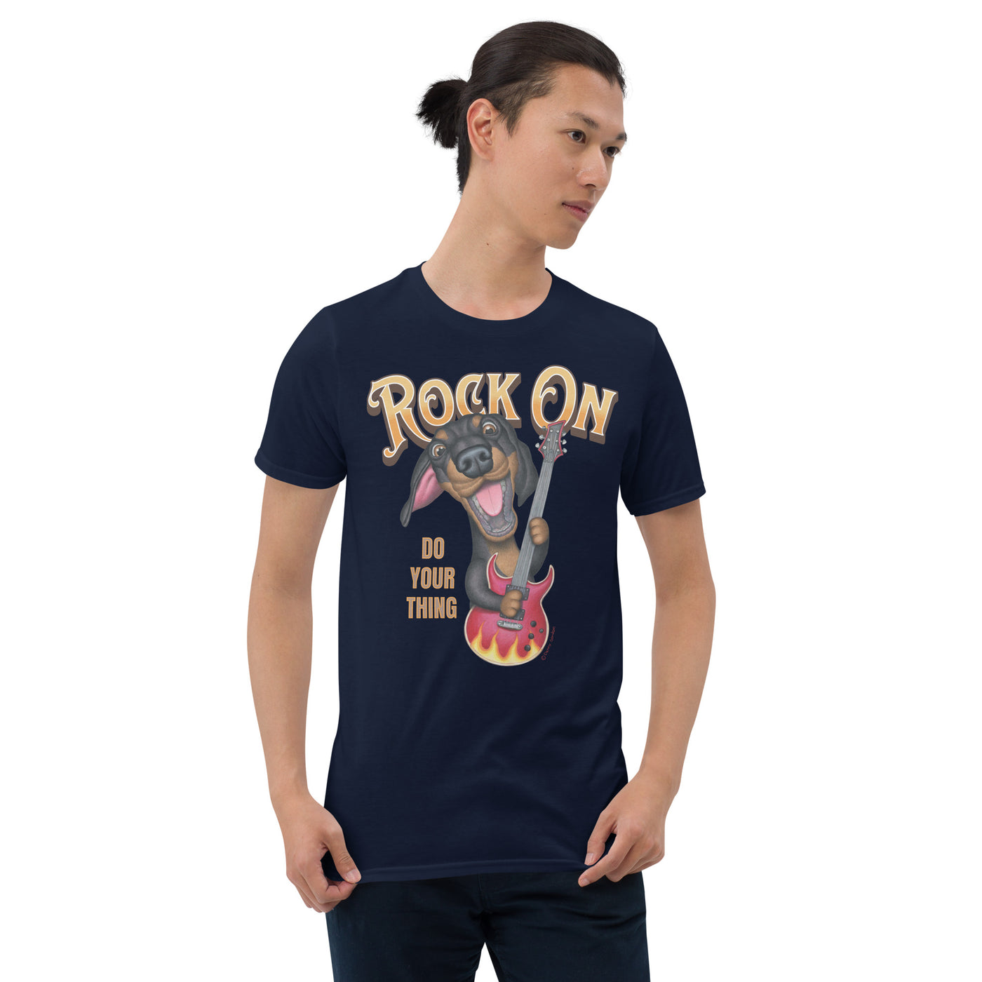 Cute Doxie Dog with Rock On, Do your Thing Unisex T-Shirt
