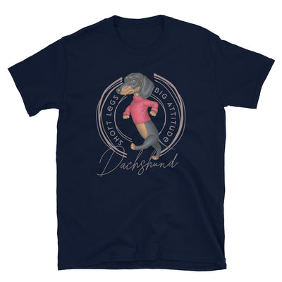 Cute Doxie Dog with Attitude on a Dachshund Unisex T-Shirt