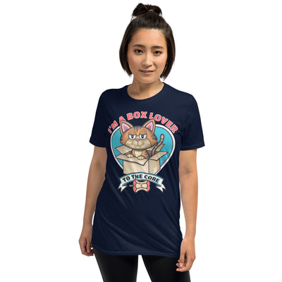 Cute Cat Box Lover to the Core Unisex T-Shirt