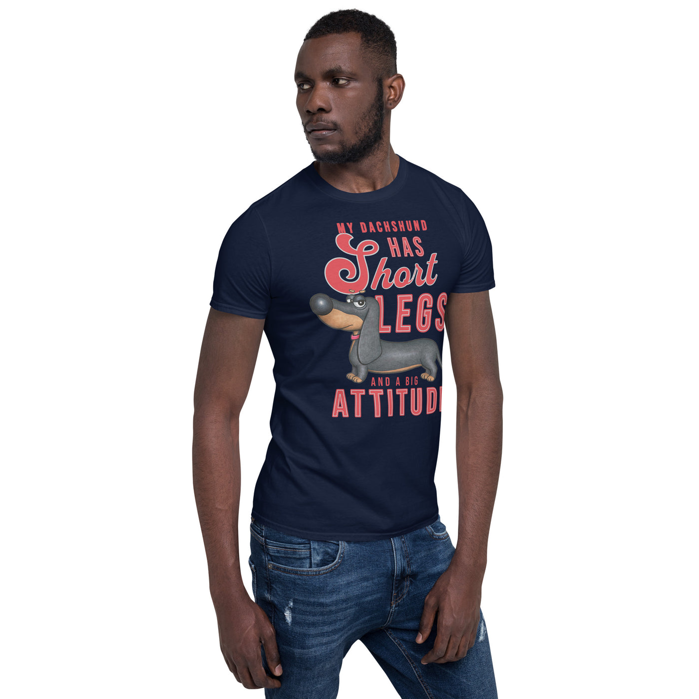 Cute Doxie Dog with Attitude on Dachshund Unisex T-Shirt
