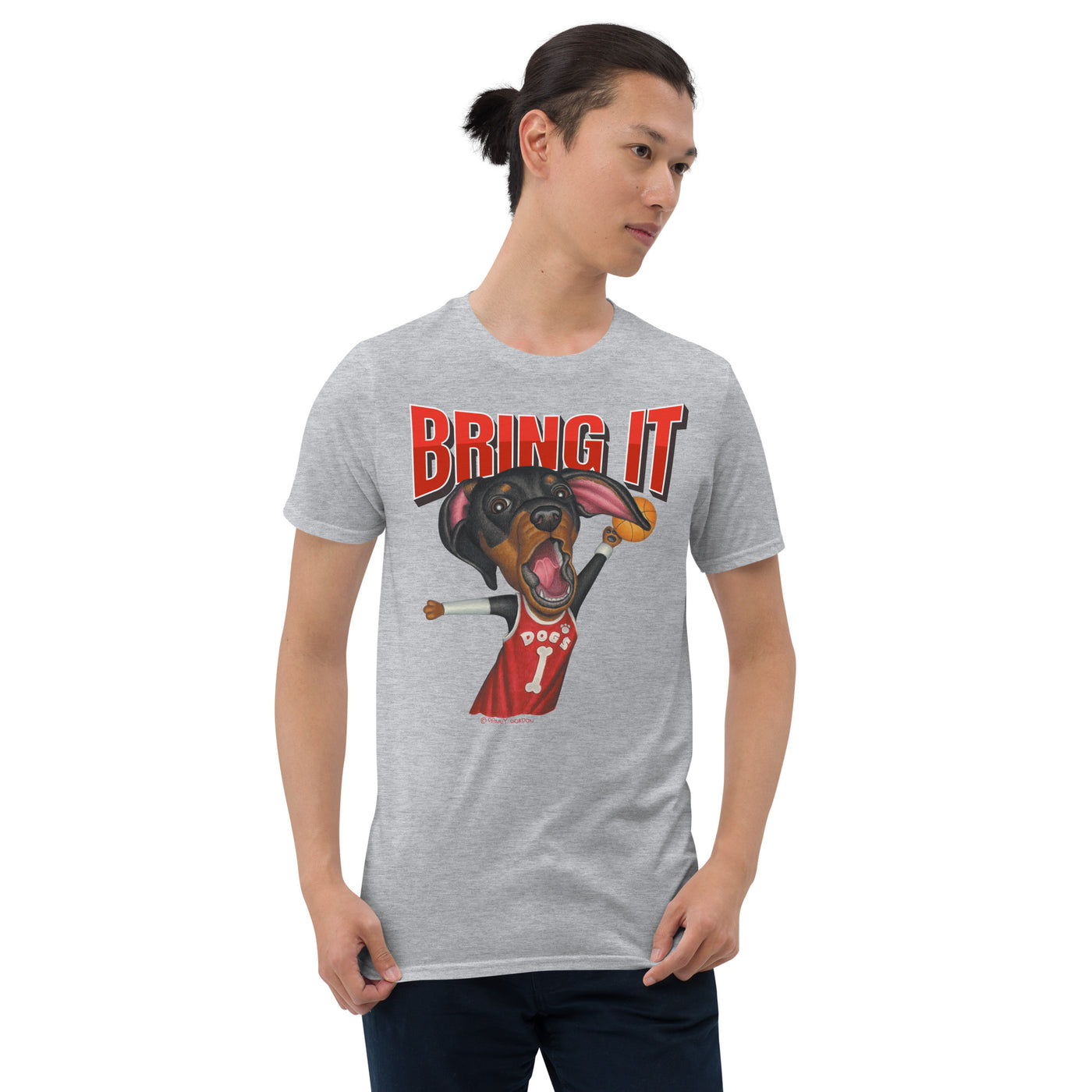 Funny Doxie Dachshund Basketball Unisex T-Shirt