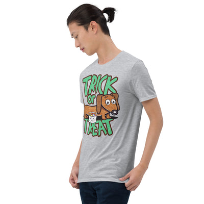 Funny Cute Doxie Dachshund with trick or treat Unisex T-Shirt