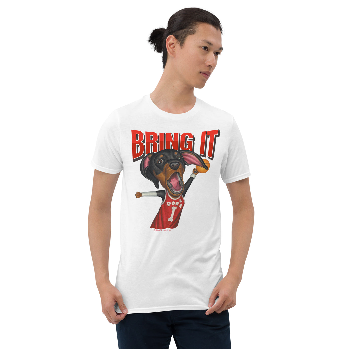 Funny Doxie Dachshund Basketball Unisex T-Shirt