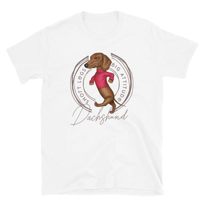 Cute Doxie Dog  with Attitude on Dachshund Unisex T-Shirt