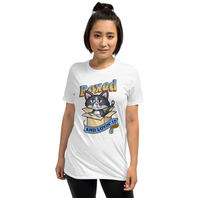 Cute Boxed Kitty Cat Unisex T-Shirt