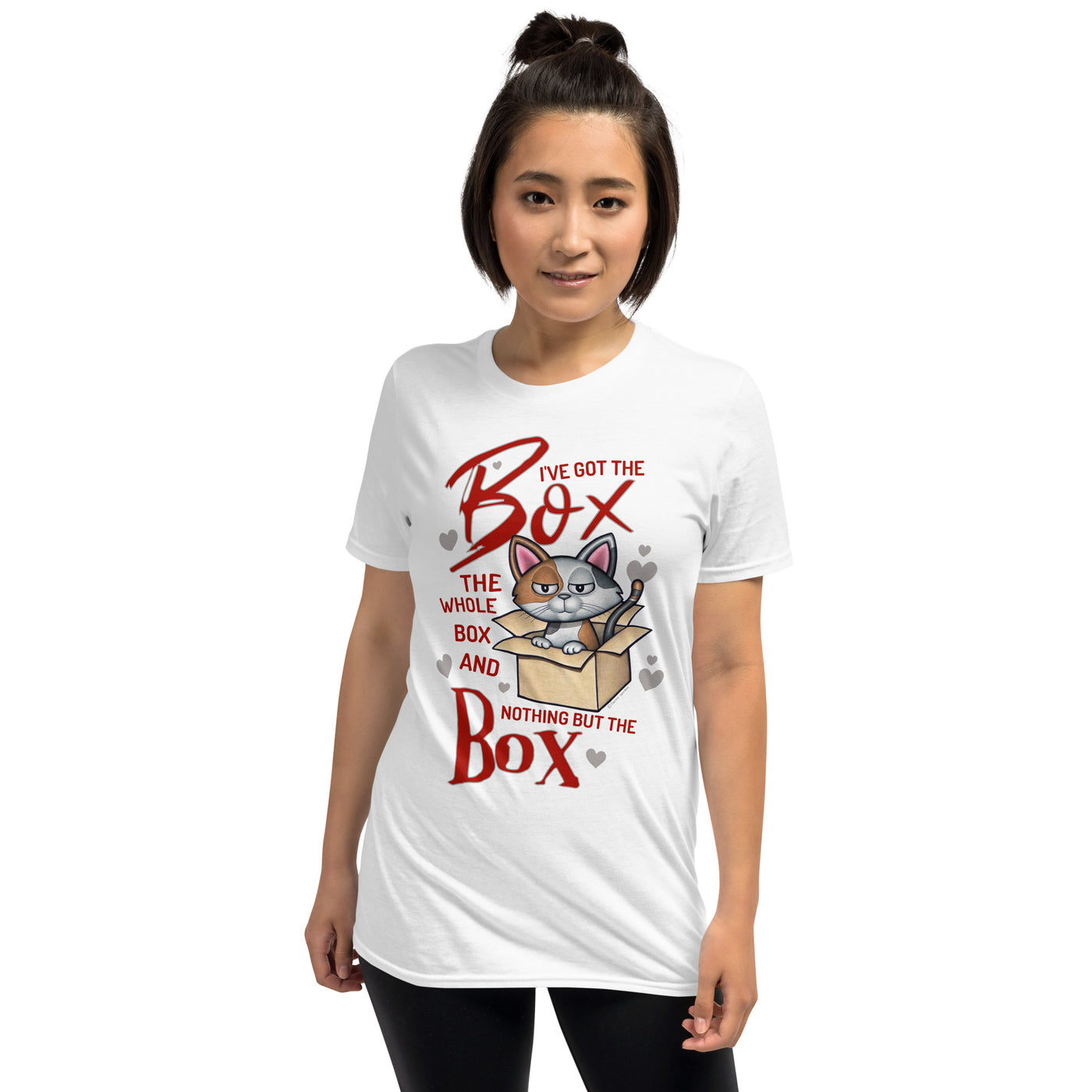 Cute Calico Cat Nothing But the Box Red Unisex T-Shirt