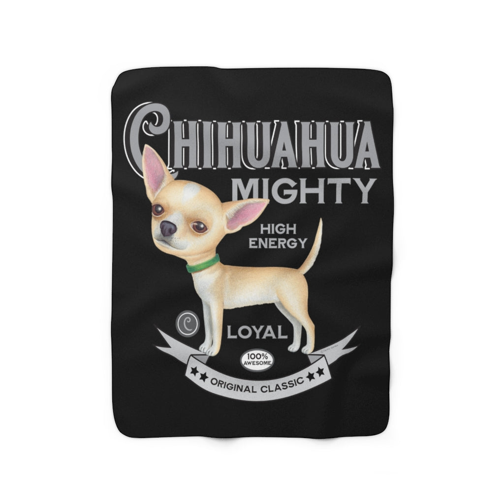 Vintage Chihuahua Fleece Blanket