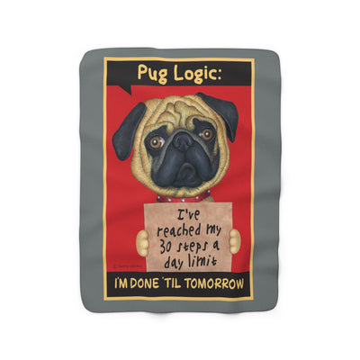 Pug Logic Sherpa Fleece Blanket