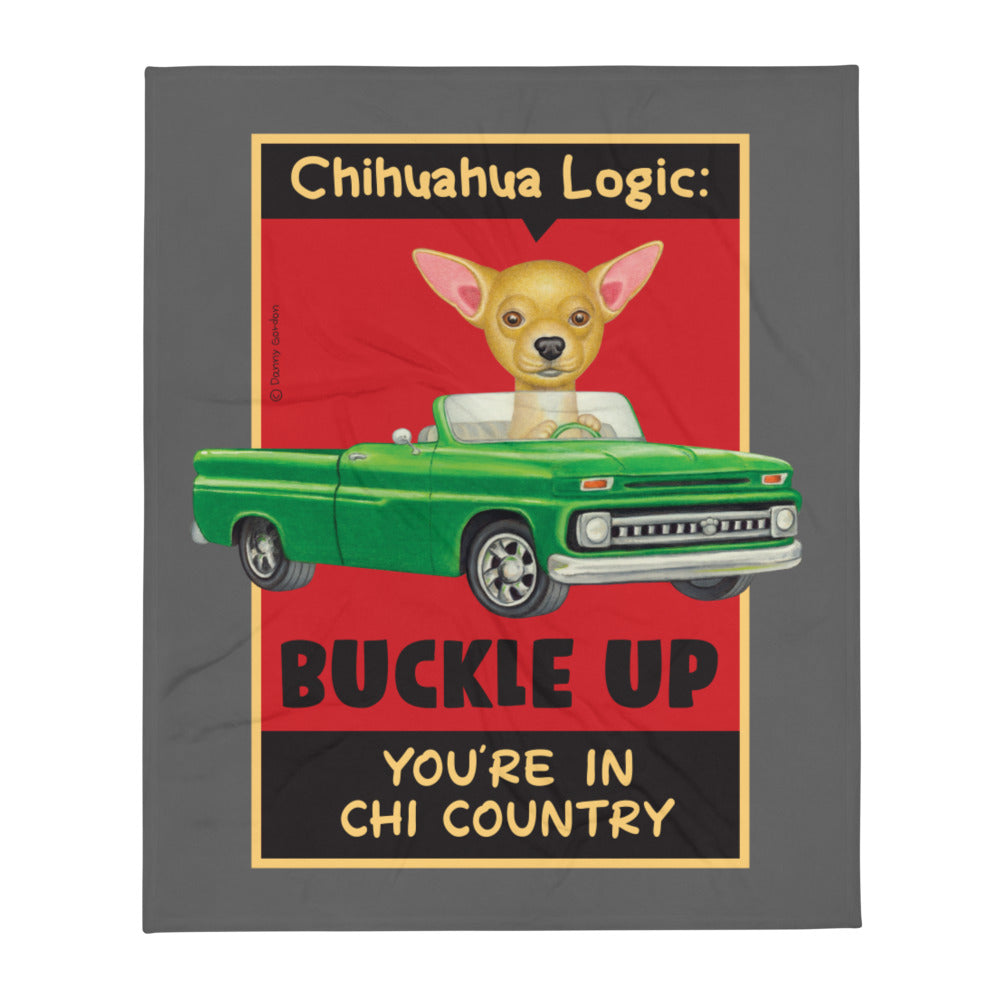 Chihuahua Logic Throw Blanket