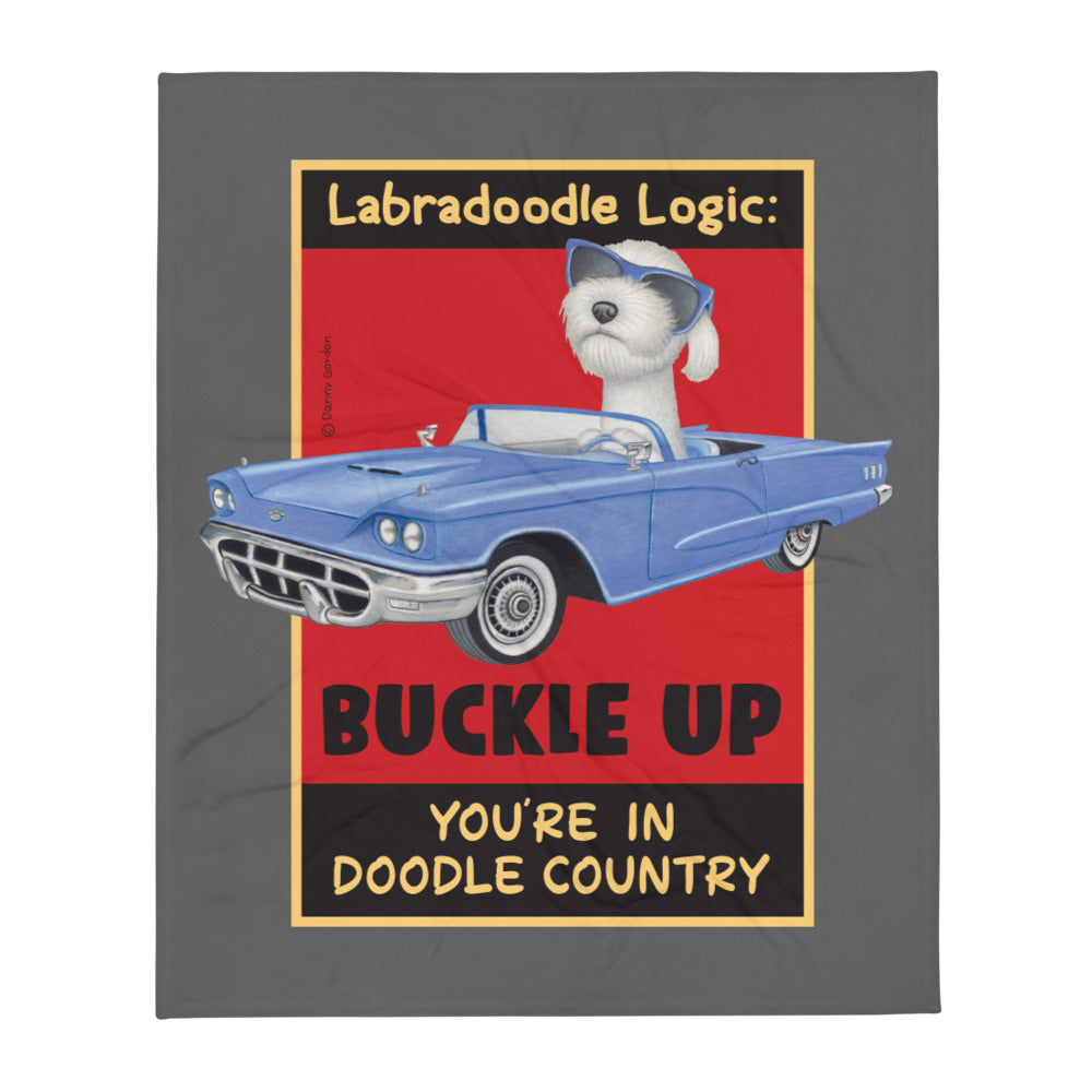 Labradoodle Logic Throw Blanket