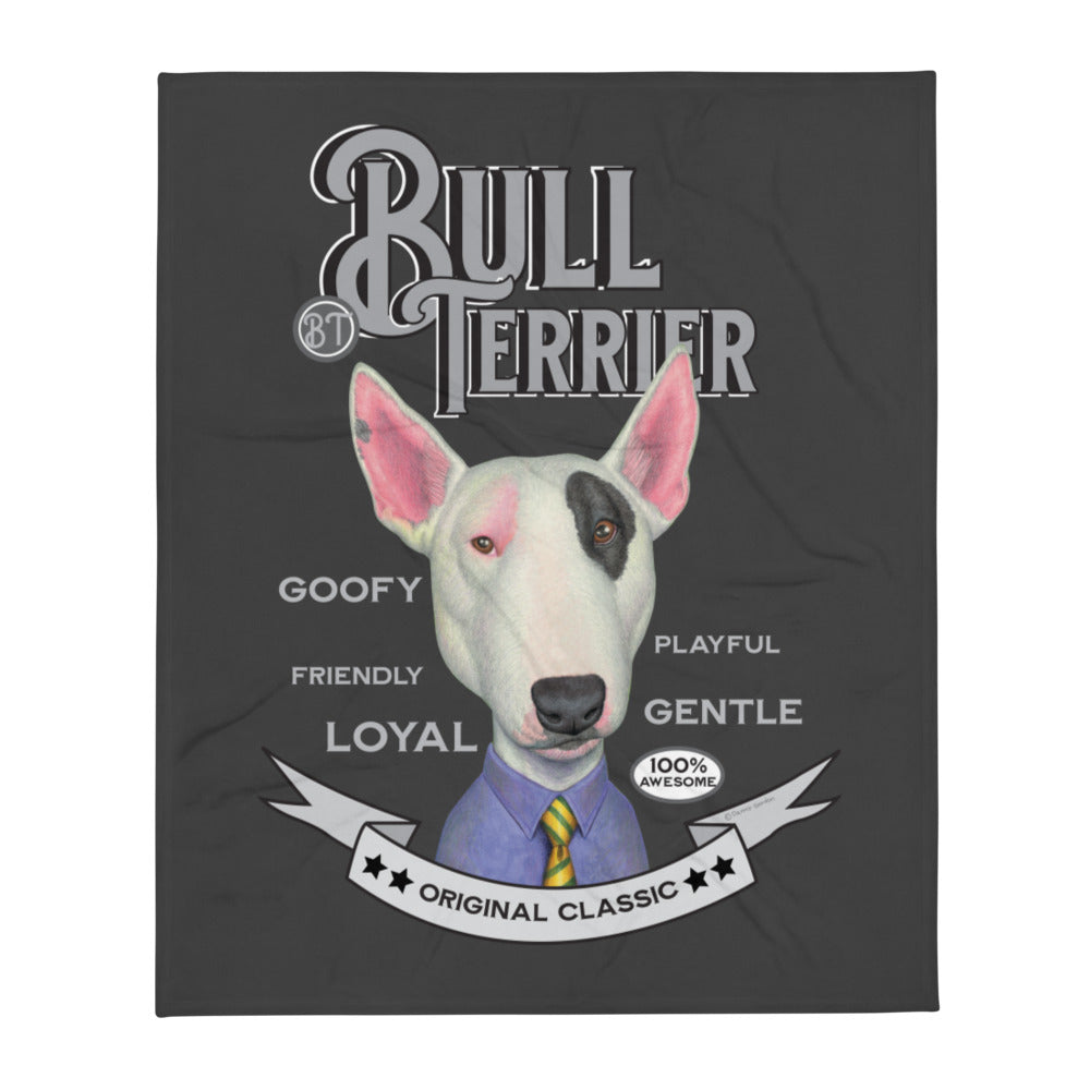 Vintage Bull Terrier Throw Blanket
