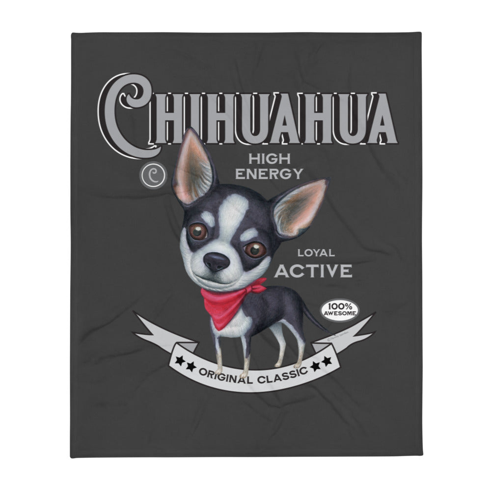 Vintage Chihuahua Throw Blanket