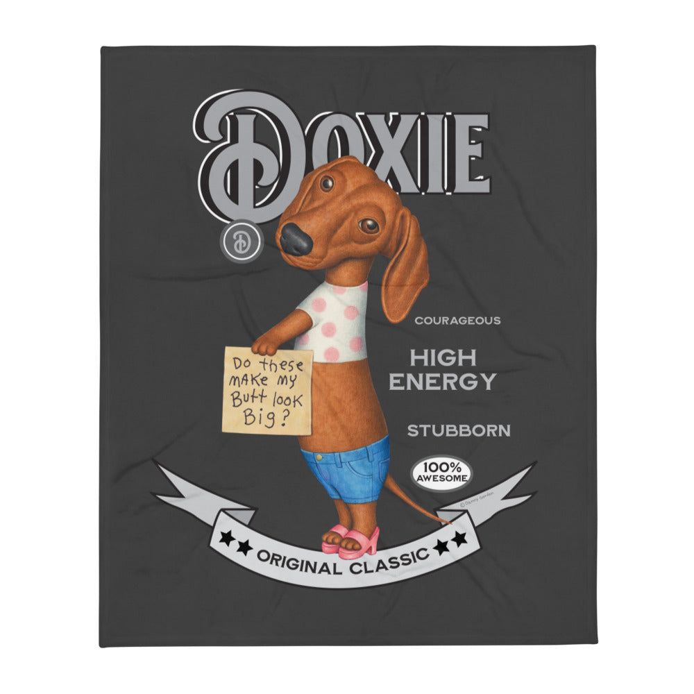 Vintage Doxie Throw Blanket