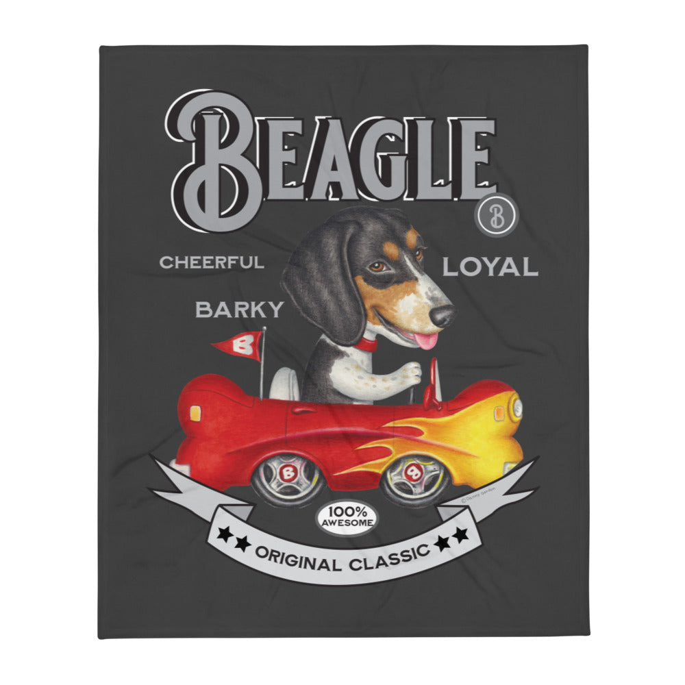 Vintage Beagle Throw Blanket