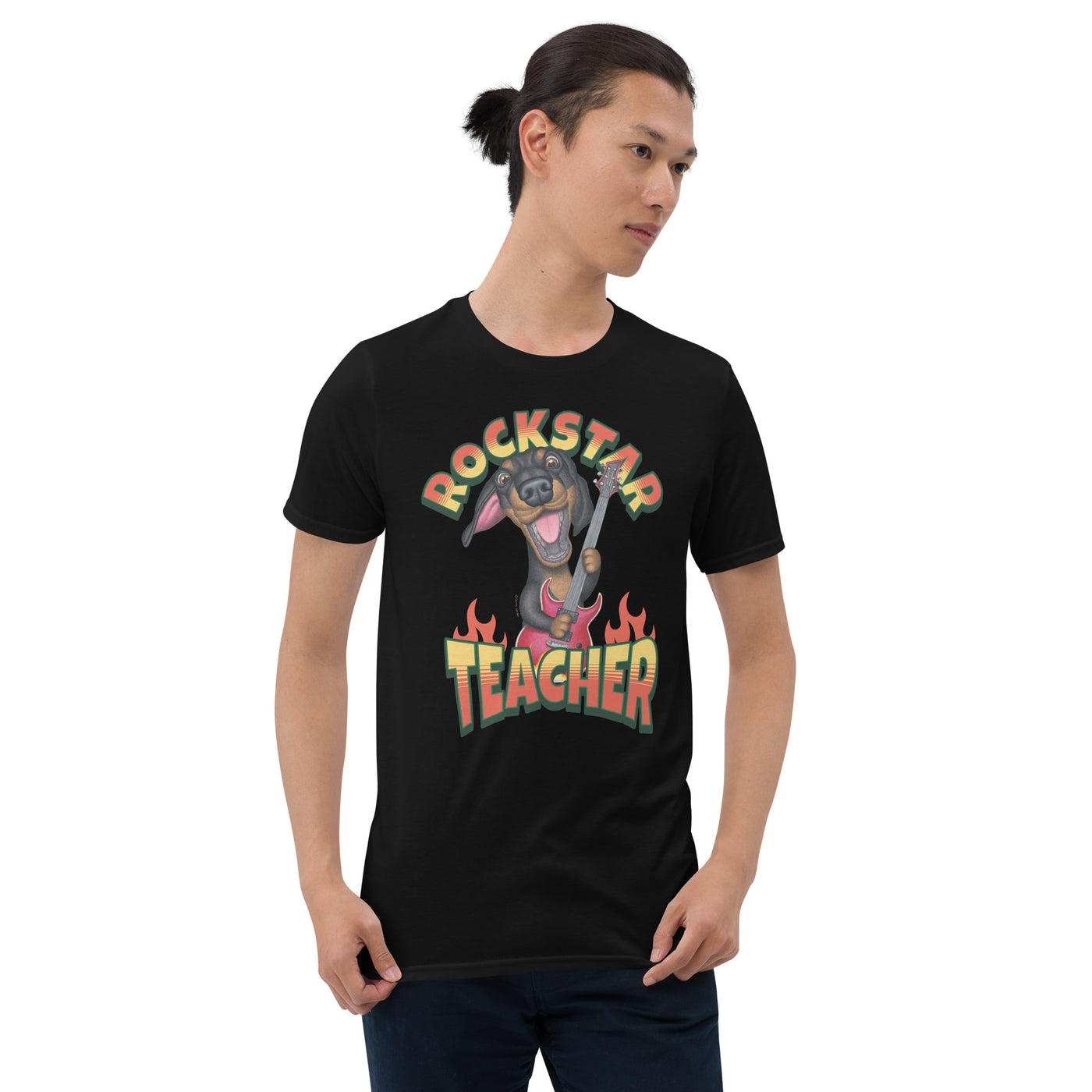Cute Famous teachers Rockstar Teacher on Unisex T-Shirt