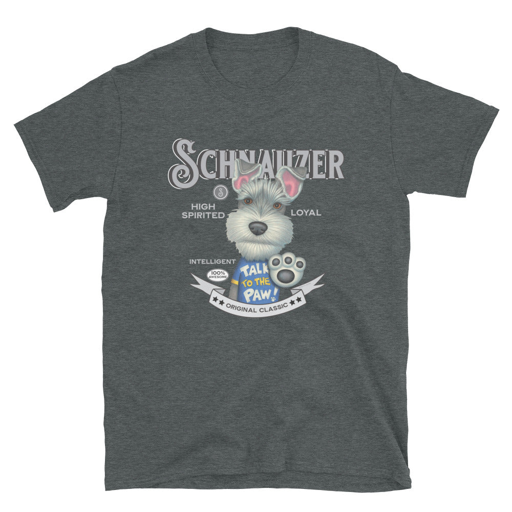 Classic Retro Vintage Schnauzer Dog Unisex T-Shirt