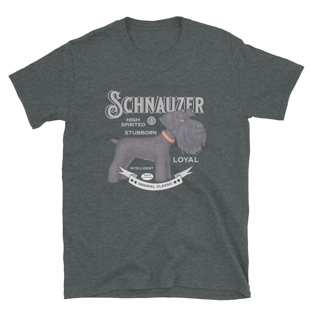 Retro Classic Vintage Schnauzer Dog Unisex T-Shirt