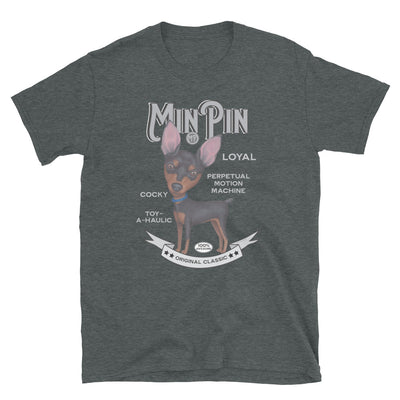 Funny and Cute Classic Vintage MinPin Dog Unisex T-Shirt