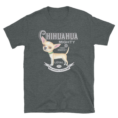 classic chihuahua pose on a Funny Vintage Chihuahua Unisex T-Shirt