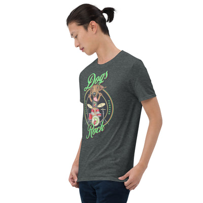 Cute Doxie drumming for the best rock band on a Dogs Rock Furever Unisex T-Shirt