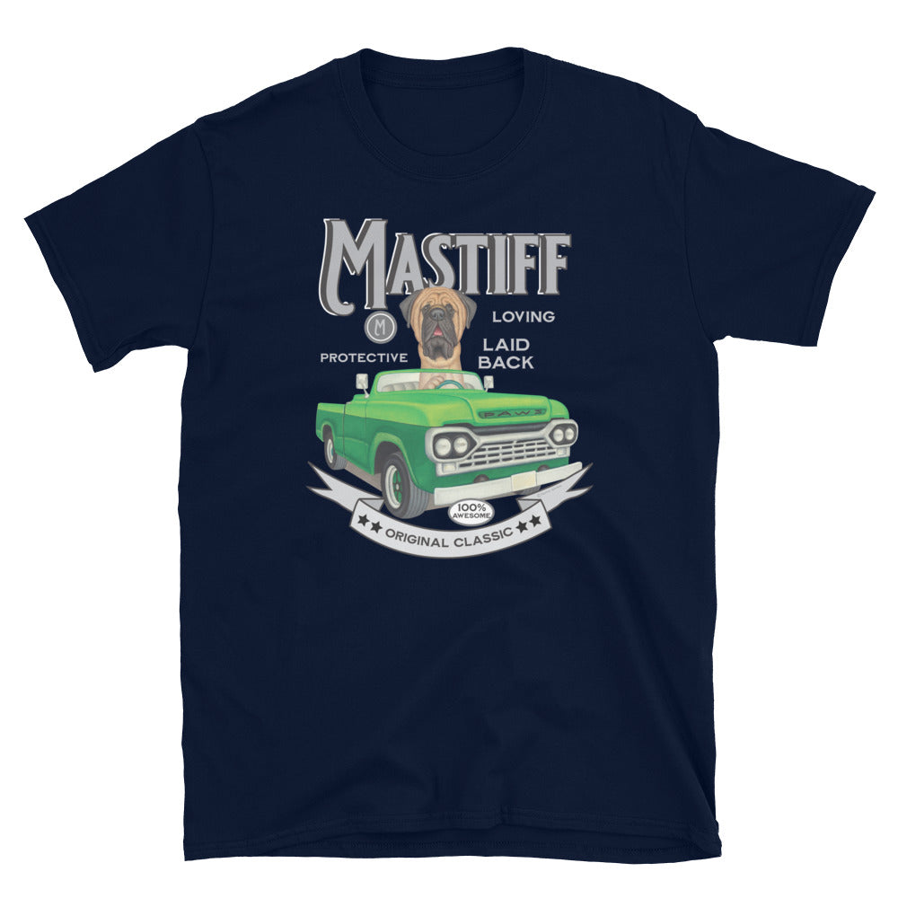 Funny and cute classic Vintage Mastiff dog Unisex T-Shirt