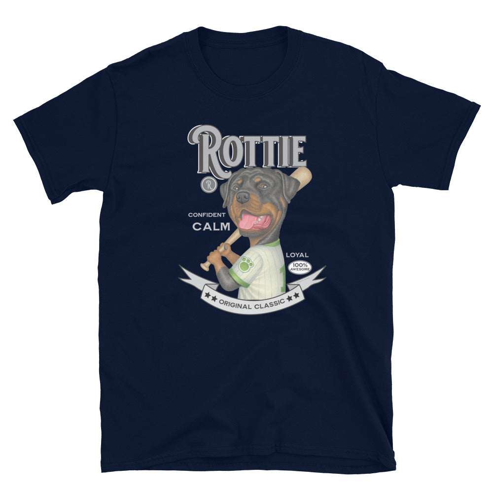 Classic retro Vintage Rottie  Rottweiler Dog Unisex T-Shirt